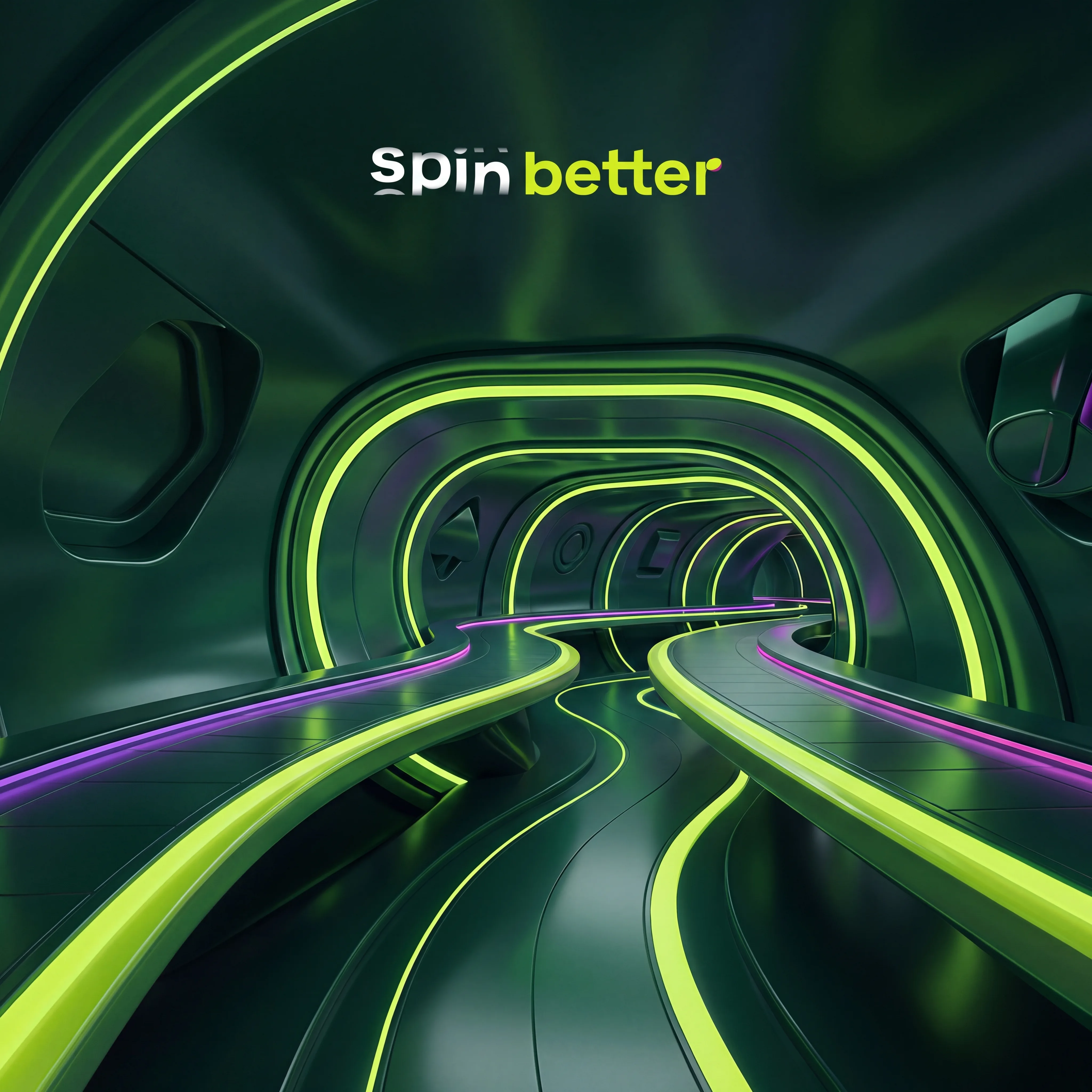 Neonowy tunel kasyna SpinBetter